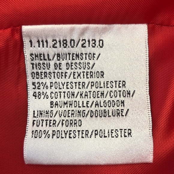 Creenstone Lined Red Windbreaker Jacket with Hidden Hood - Picture 9 of 13